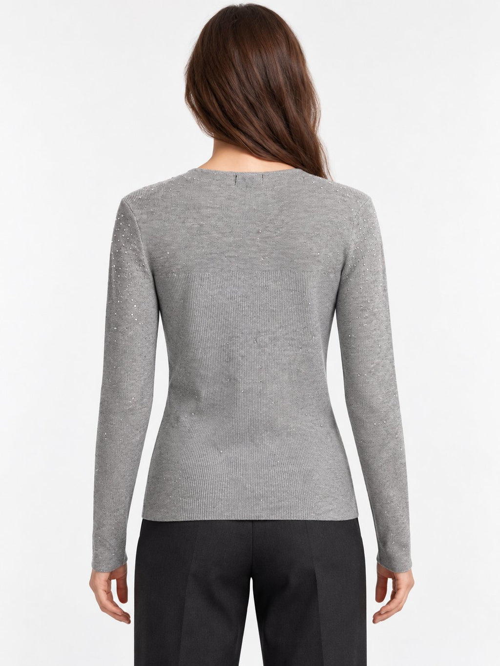 Maglia Girocollo con Cristalli Diffusi