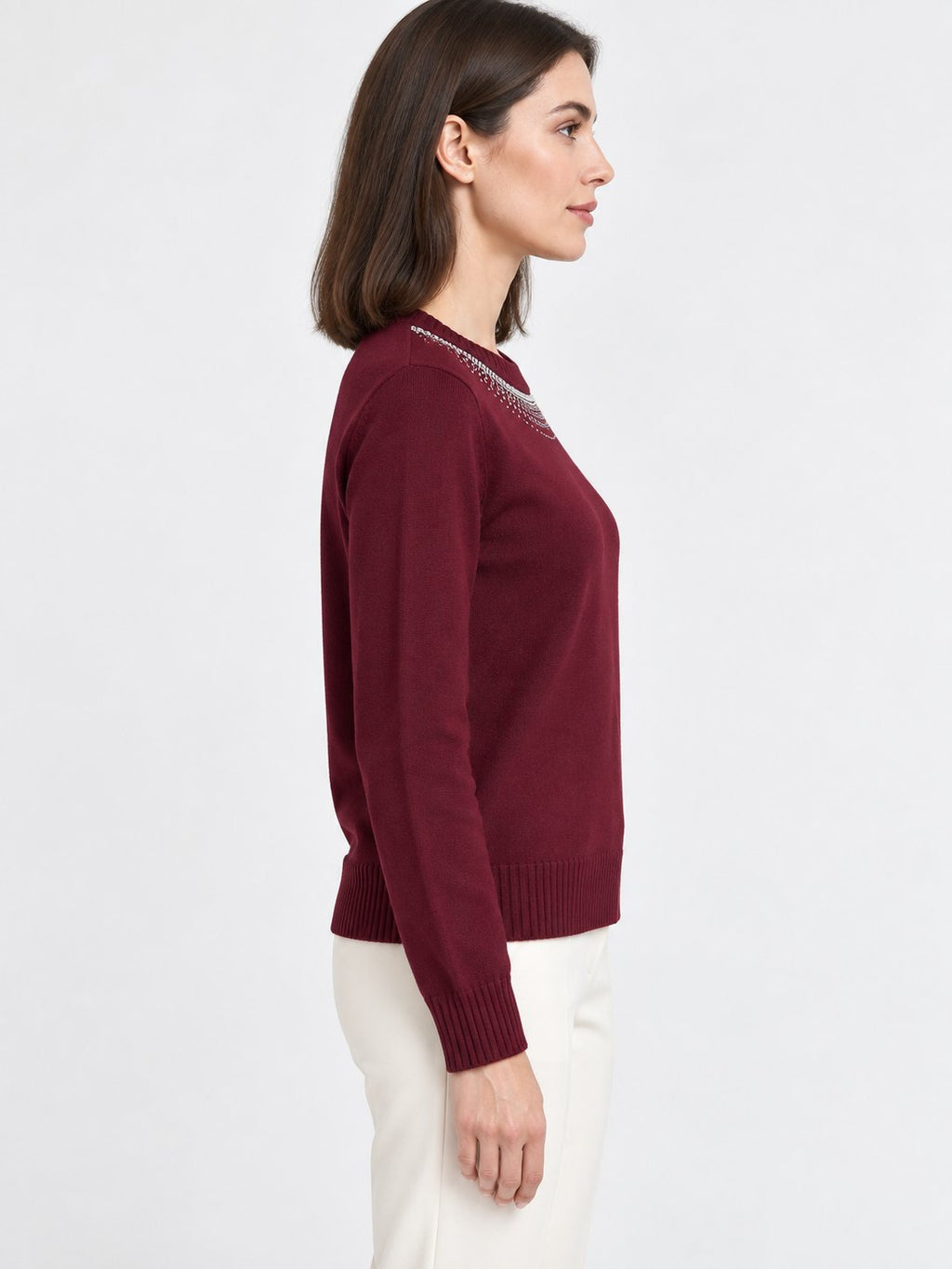 Maglione Girocollo Cristalli Dégradé