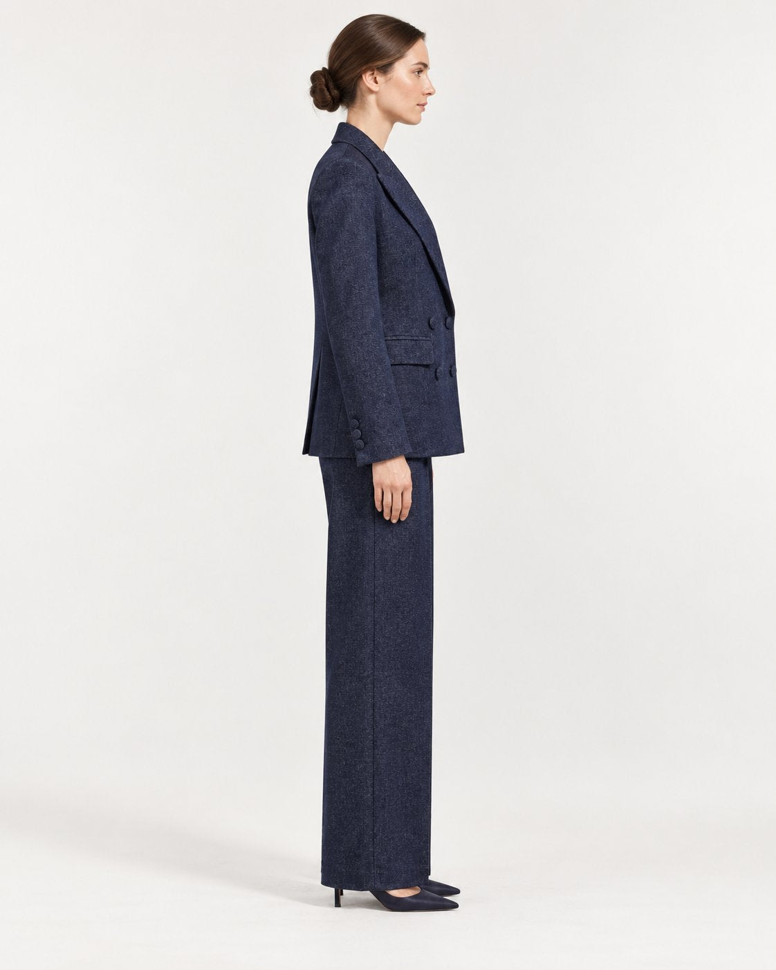 Pantaloni Palazzo Blu Mélange