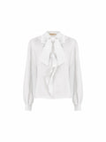 Camicia Bianca con Fiocco e Ruches