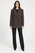 Blazer Doppiopetto Marrone Gessato Goa Goa