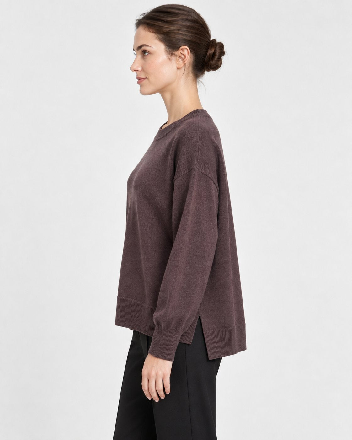 Maglia in Filato con Collo Removibile