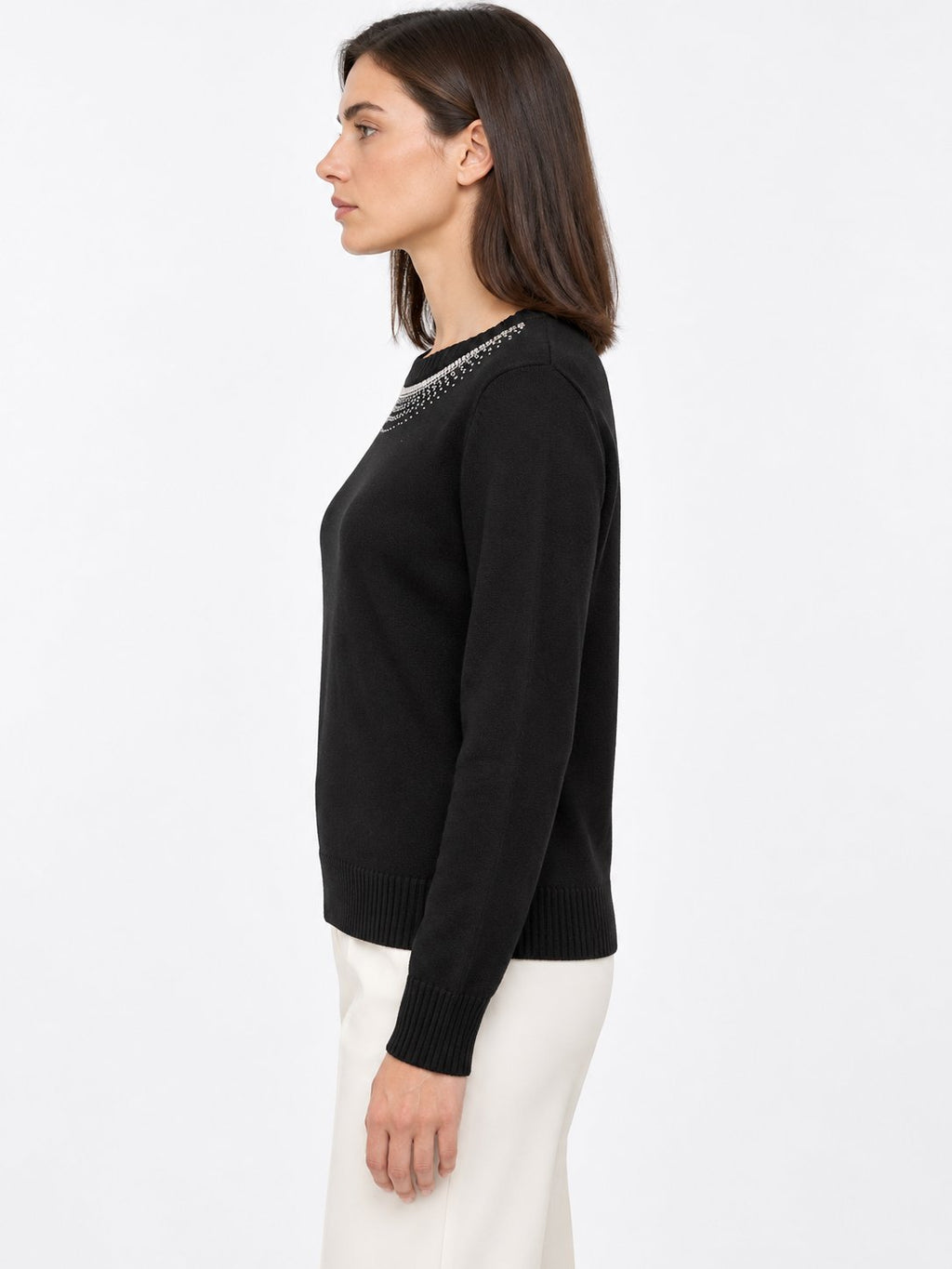 Maglione Girocollo Cristalli Dégradé