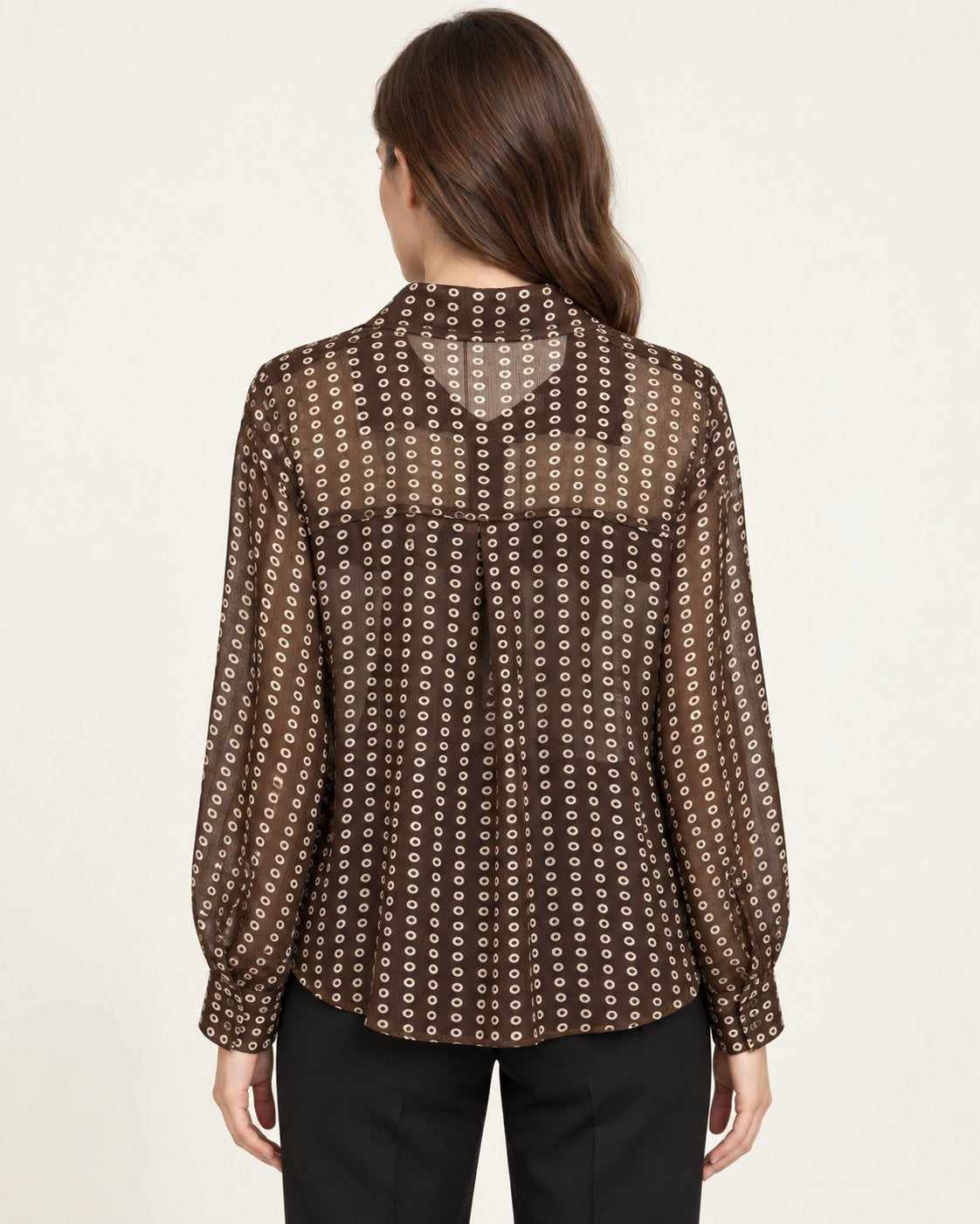 Camicia Fluida con Stampa Geometrica