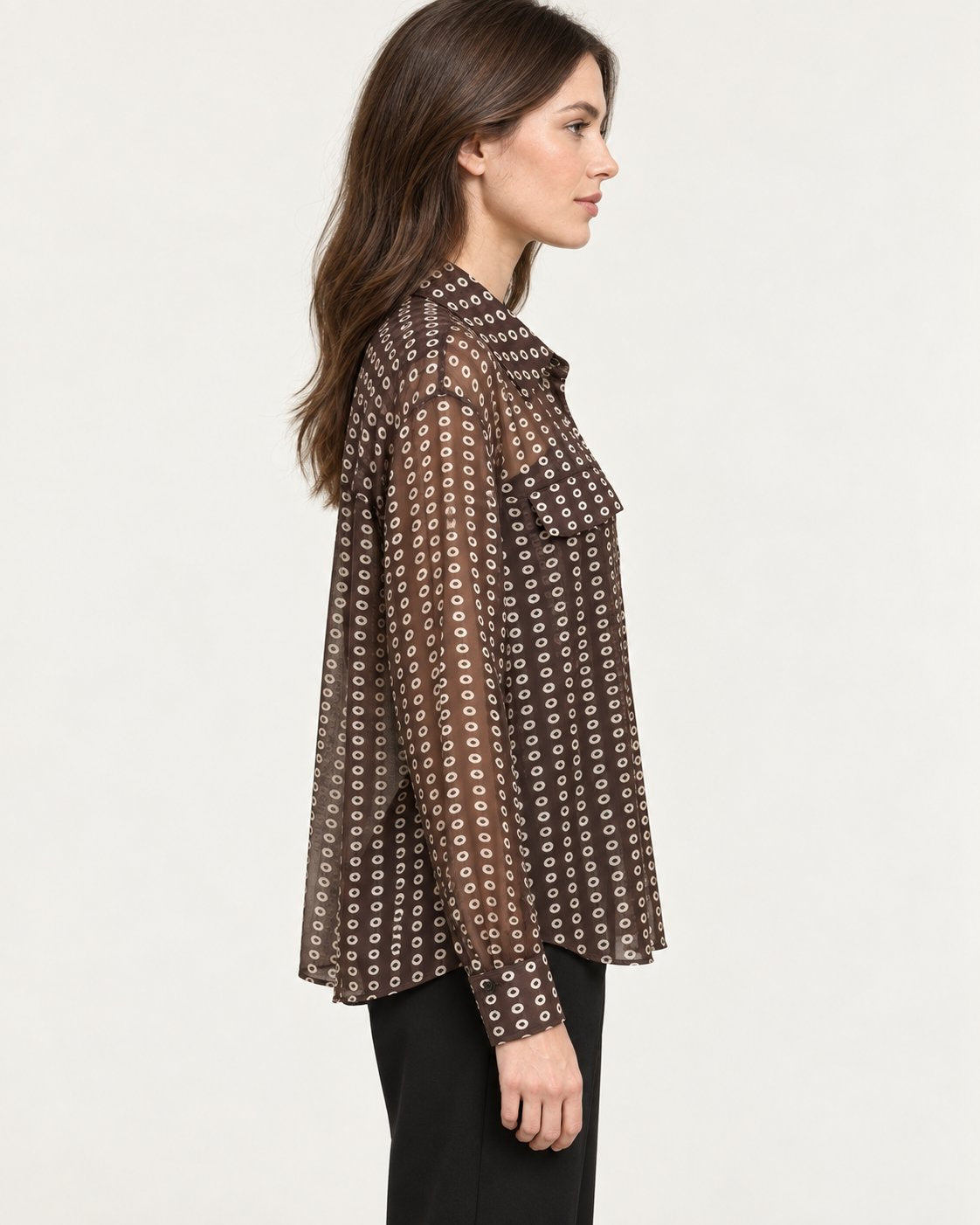 Camicia Fluida con Stampa Geometrica