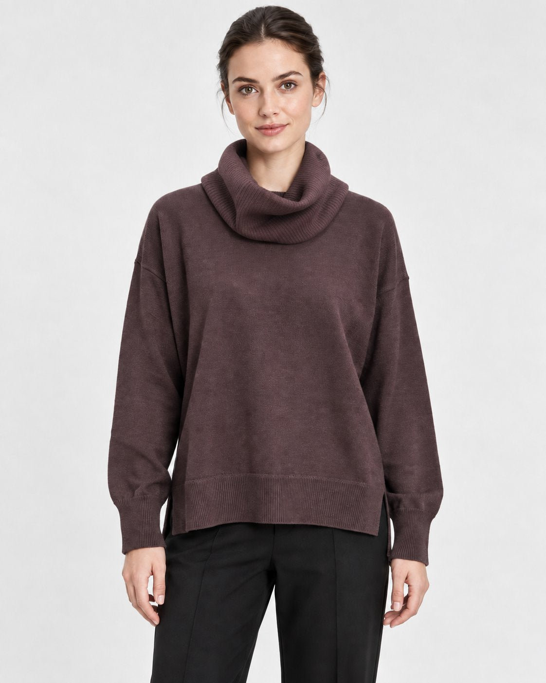 Maglia in Filato con Collo Removibile