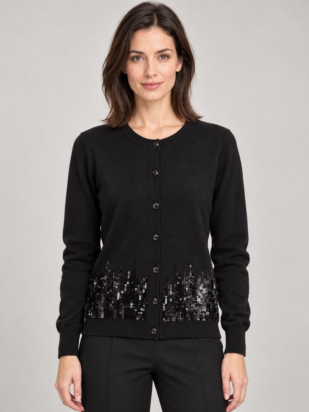Cardigan con Paillettes Sfumate