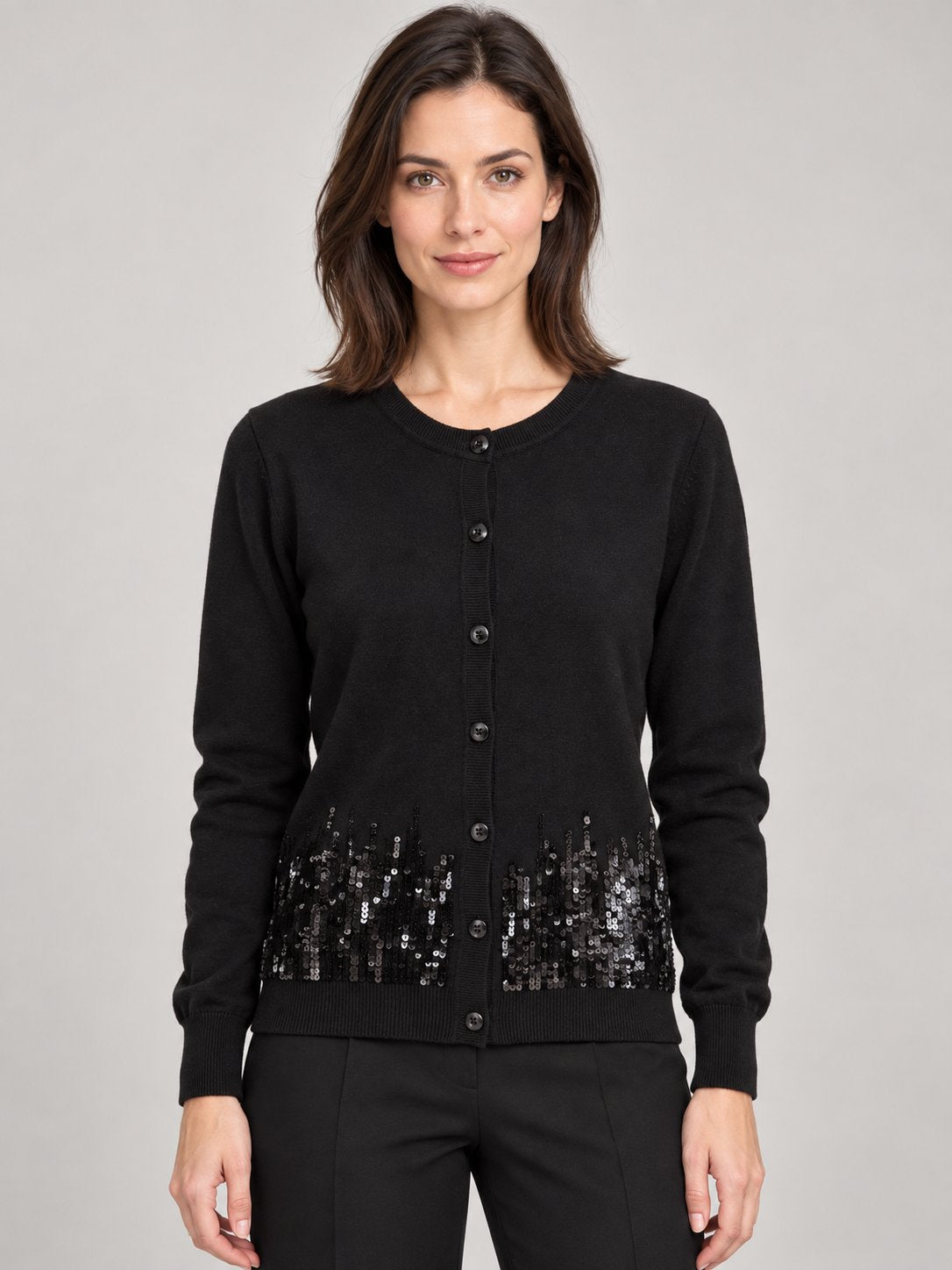 Cardigan con Paillettes Sfumate