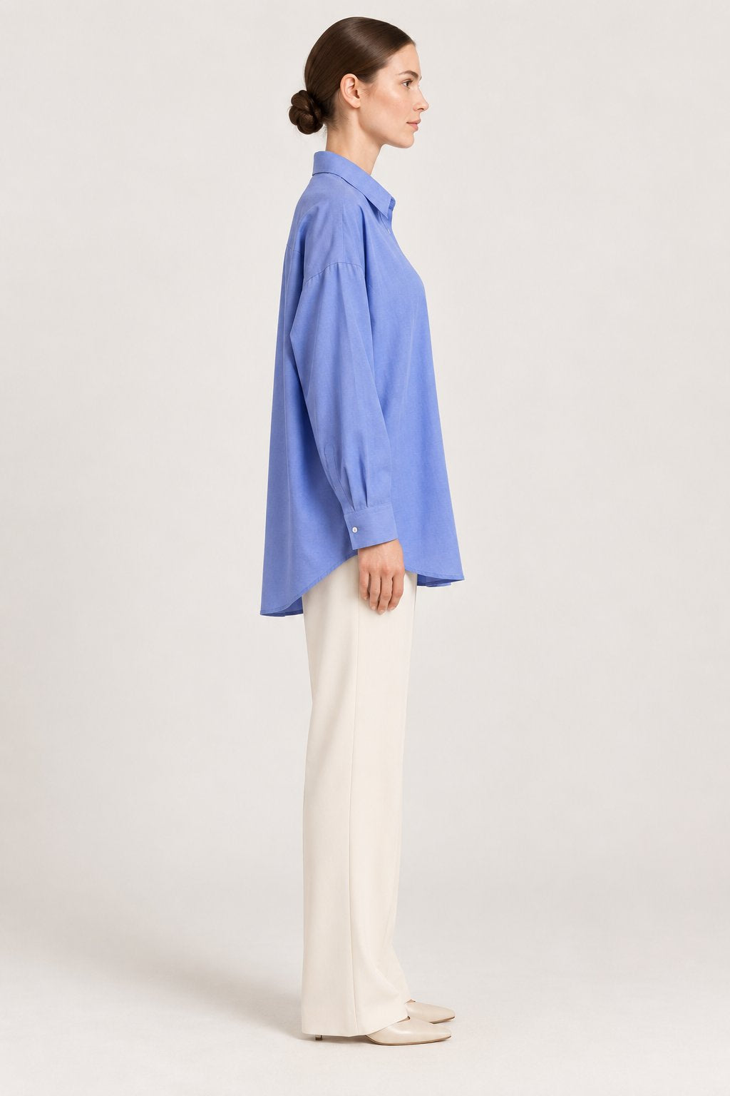 Camicia Oversize Azzurro Pervinca