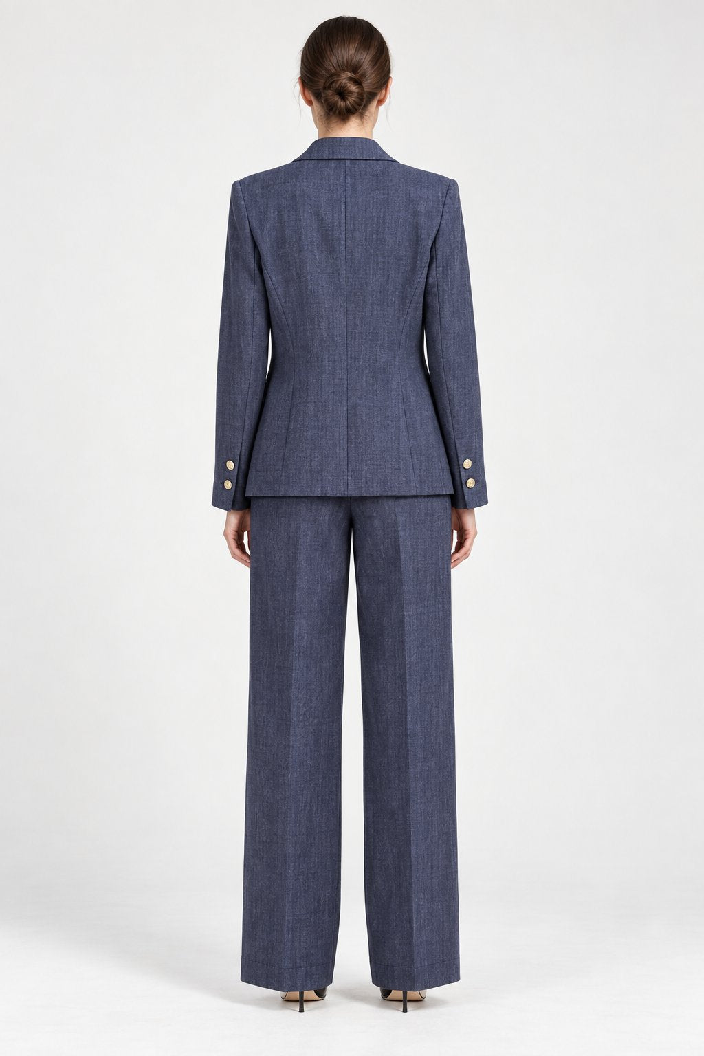 Pantaloni Palazzo Blu Mélange Rinascimento