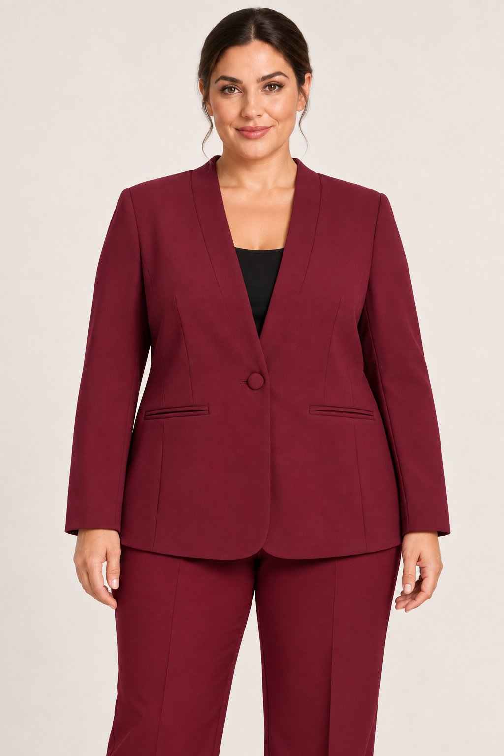 Blazer monopetto sagomato bordeaux Rinascimento Curvy