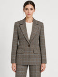 Blazer Monopetto Principe di Galles Taupe Rinascimento