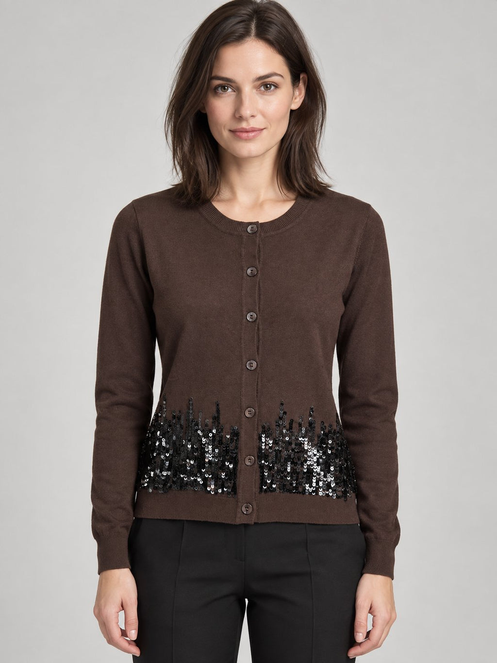 Cardigan con Paillettes Sfumate