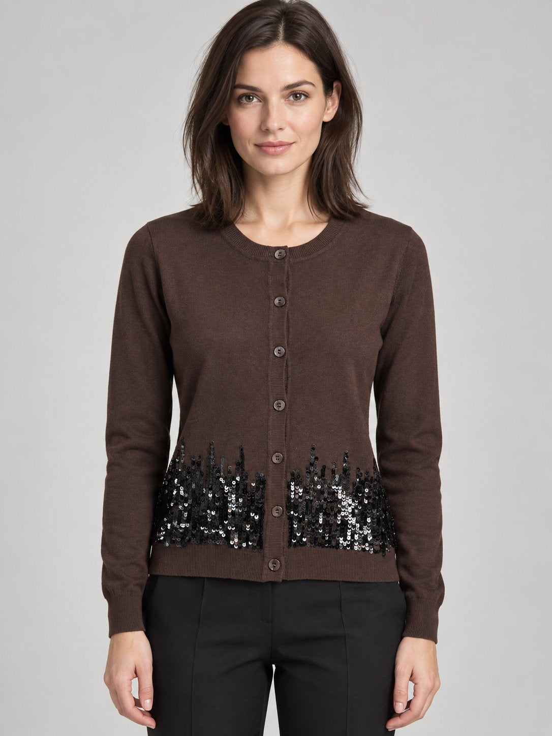 Cardigan con Paillettes Sfumate