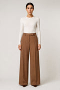 Pantalone palazzo marrone tabacco
