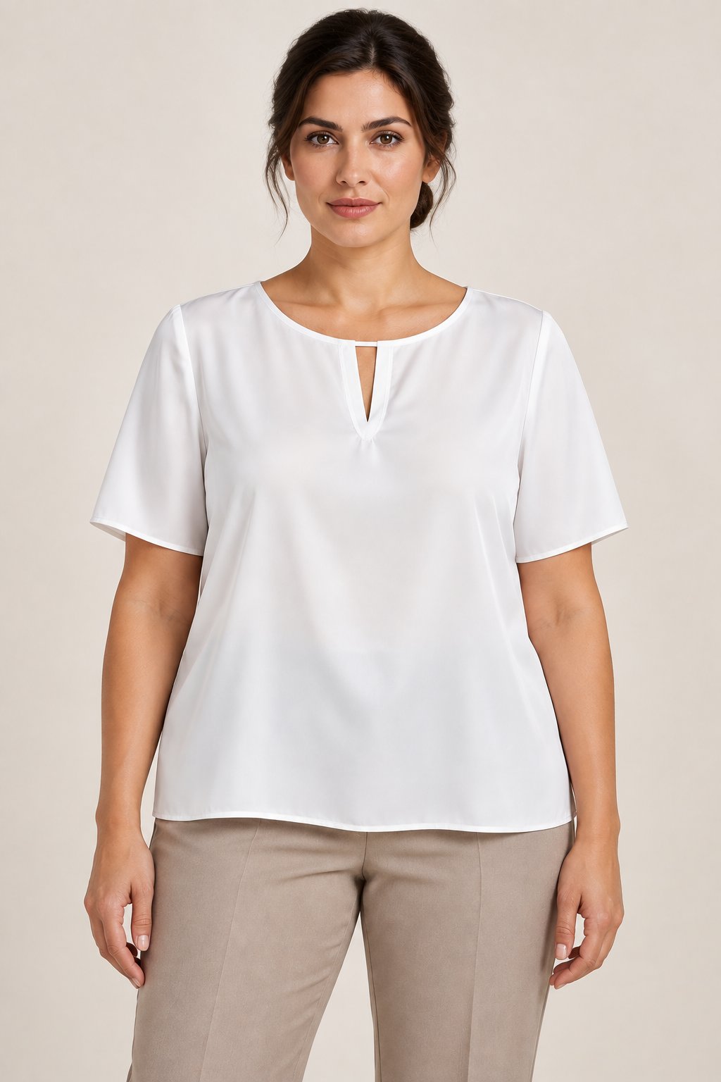 Blusa fluida con scollo a goccia Rinascimento Curvy