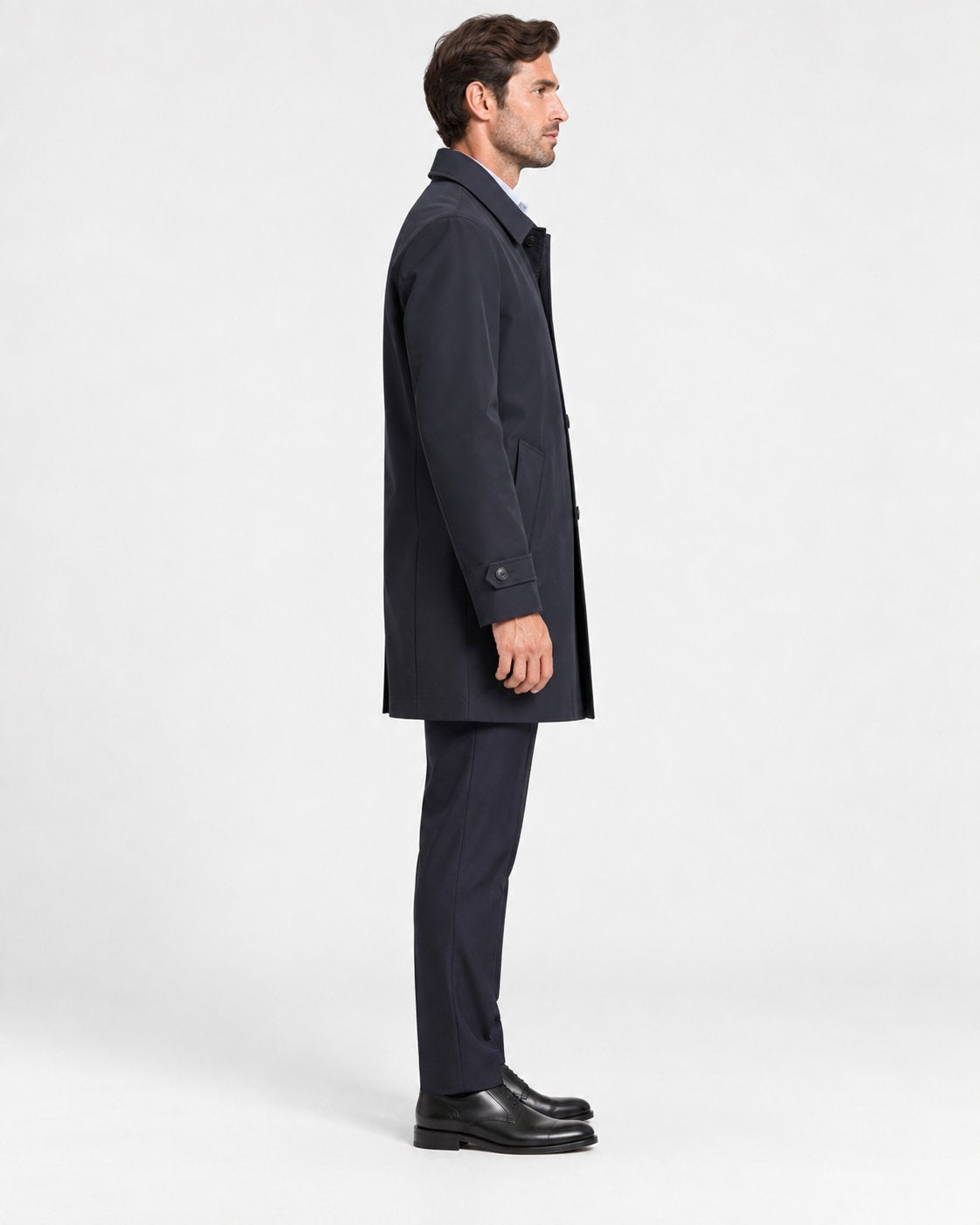 Trench Uomo Tecnico Blu Navy