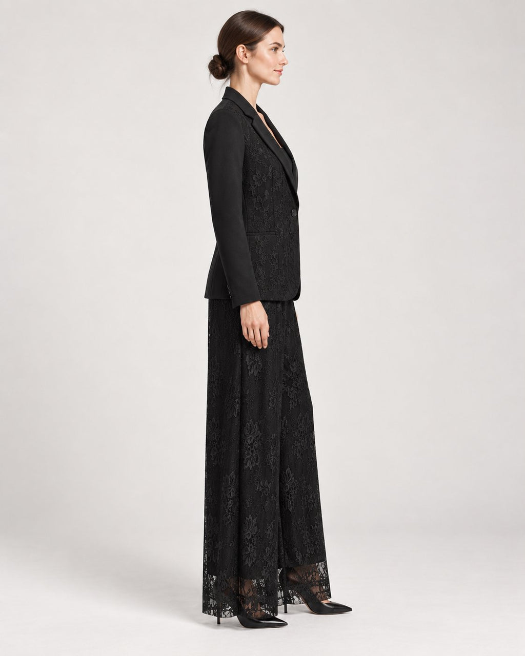 Pantalone Palazzo in Pizzo Nero