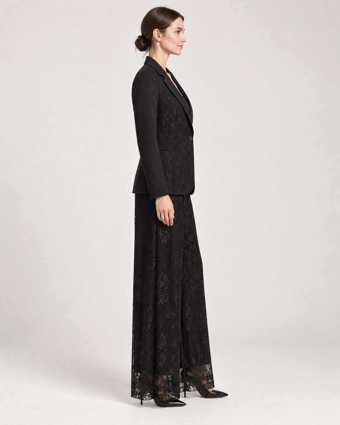 Pantalone Palazzo in Pizzo Nero