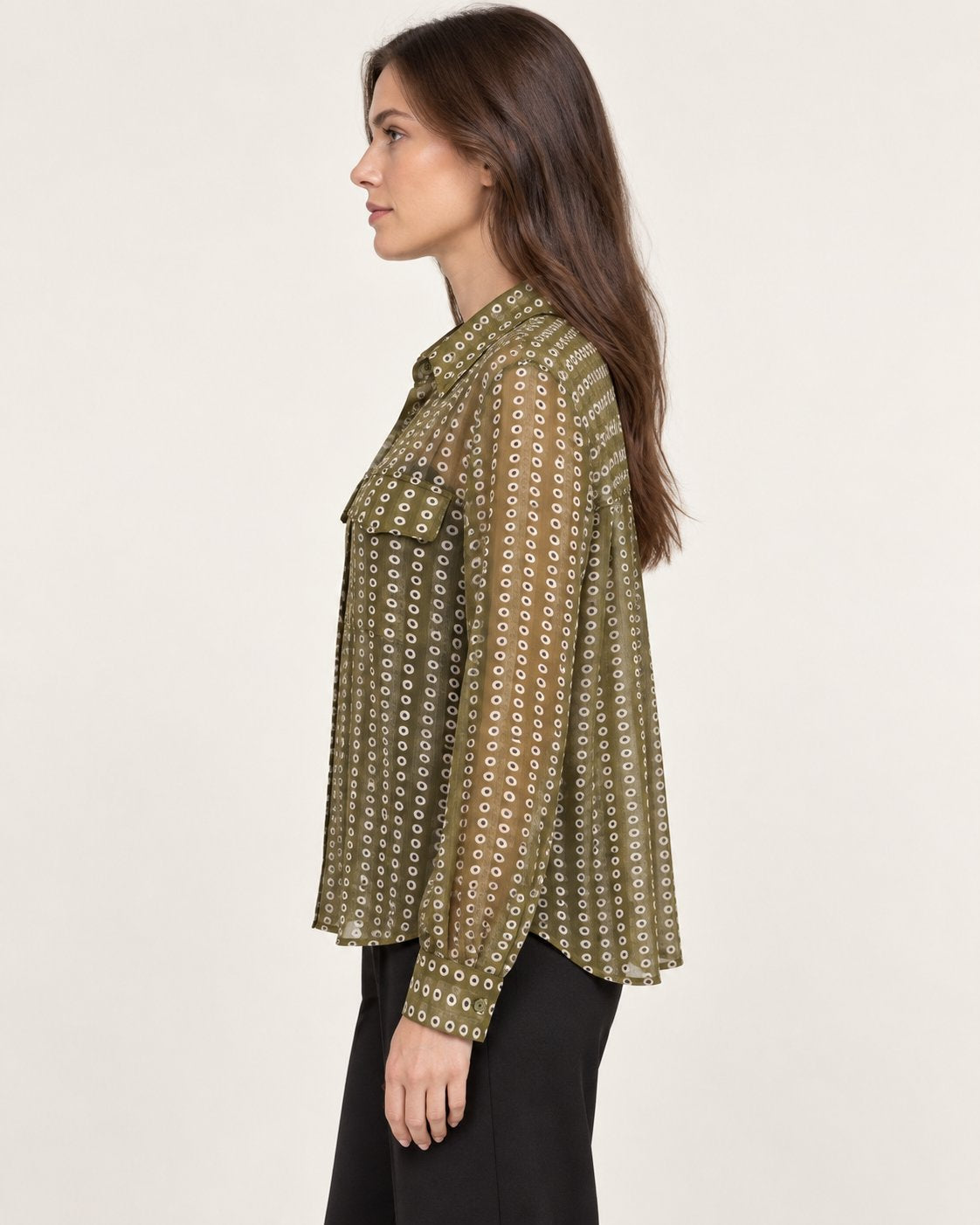 Camicia Fluida con Stampa Geometrica
