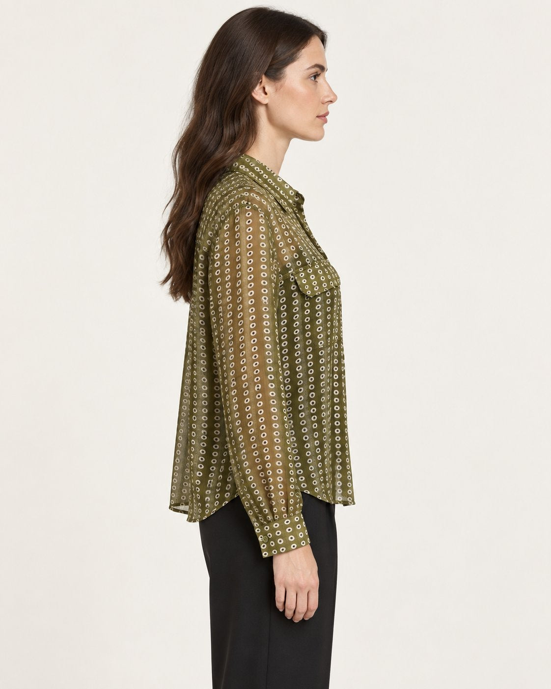 Camicia Fluida con Stampa Geometrica