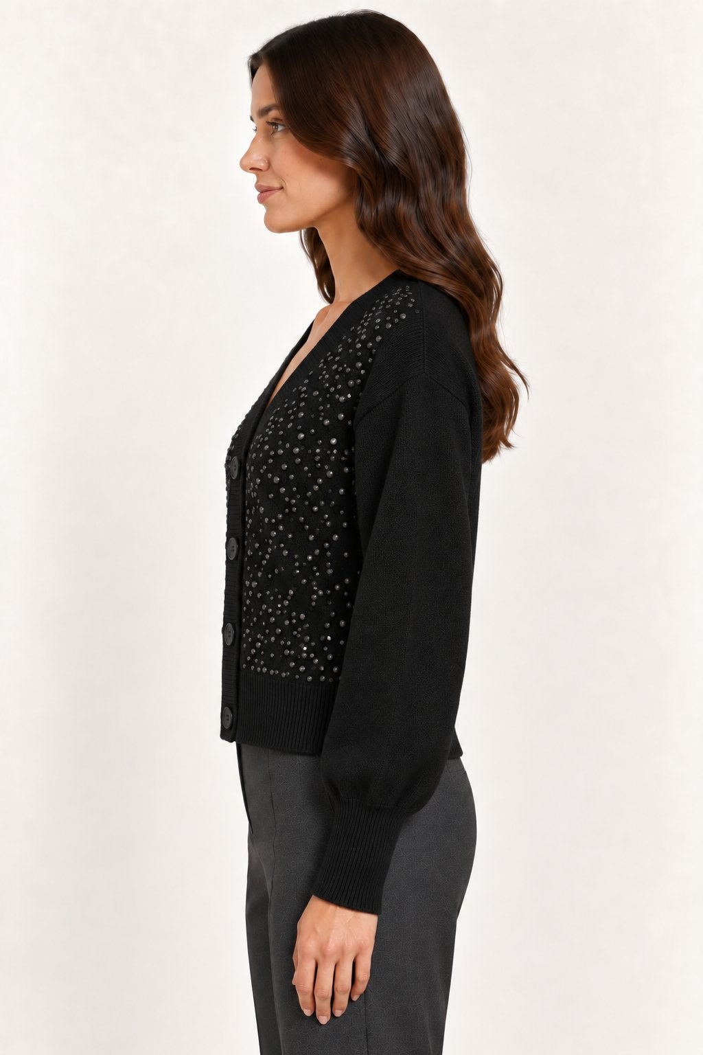 Cardigan con strass