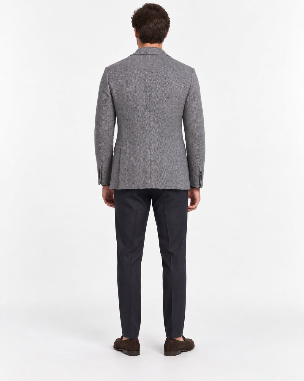 Blazer Uomo Spigato Blu