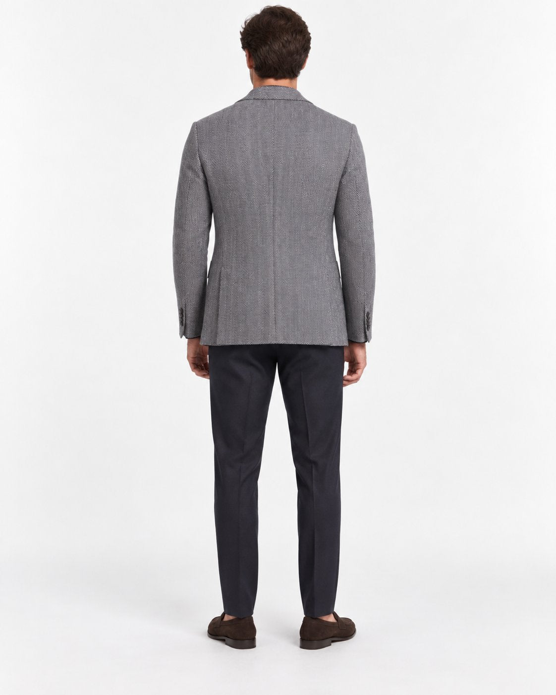 Blazer Uomo Spigato Blu