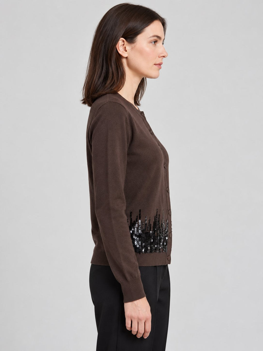 Cardigan con Paillettes Sfumate
