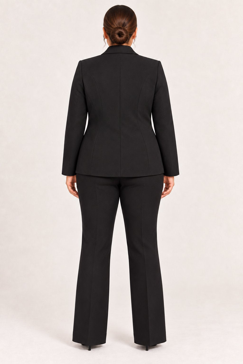 Pantaloni sartoriali flare neri Rinascimento Curvy
