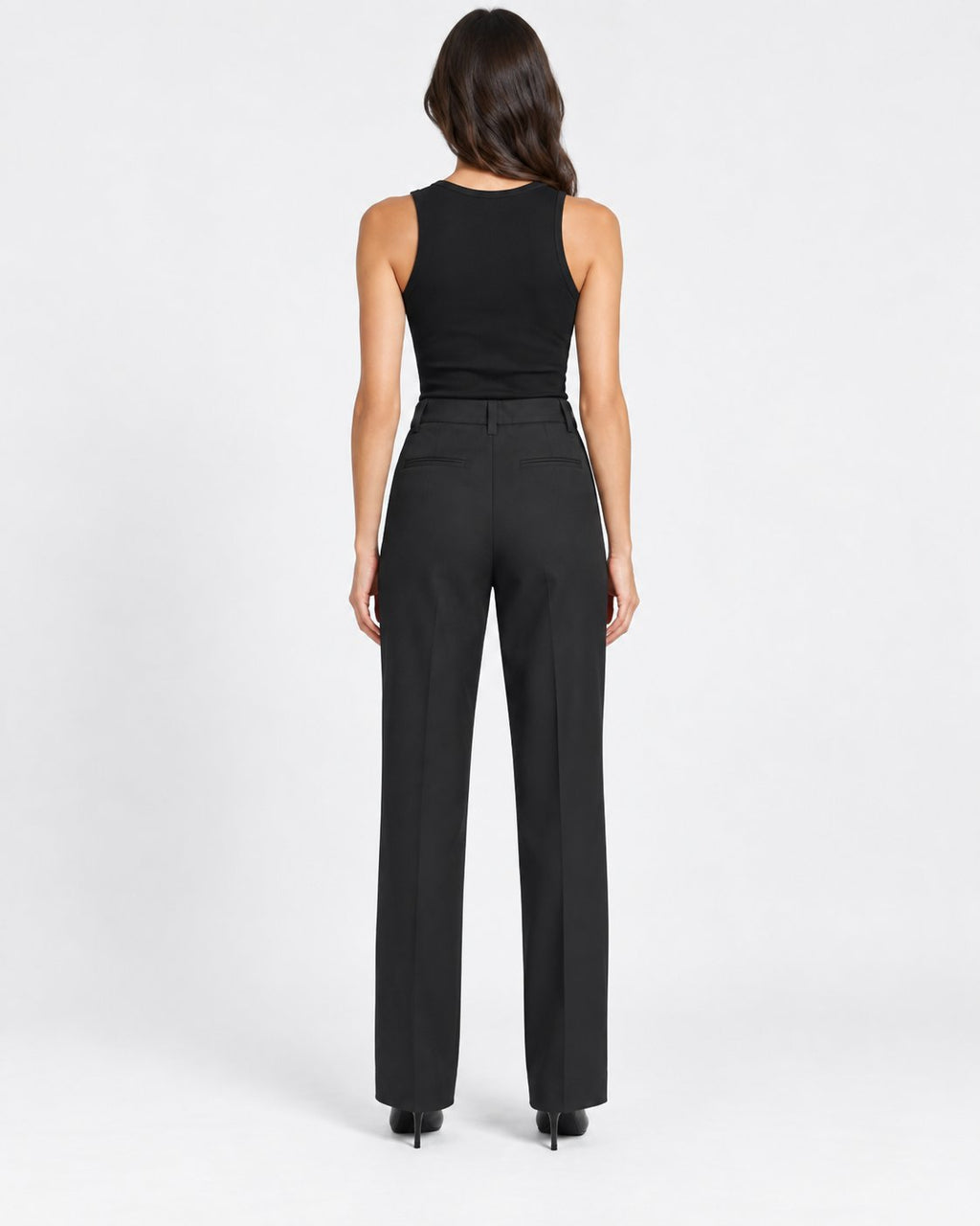 Pantalone Sartoriale a Gamba Dritta Nero