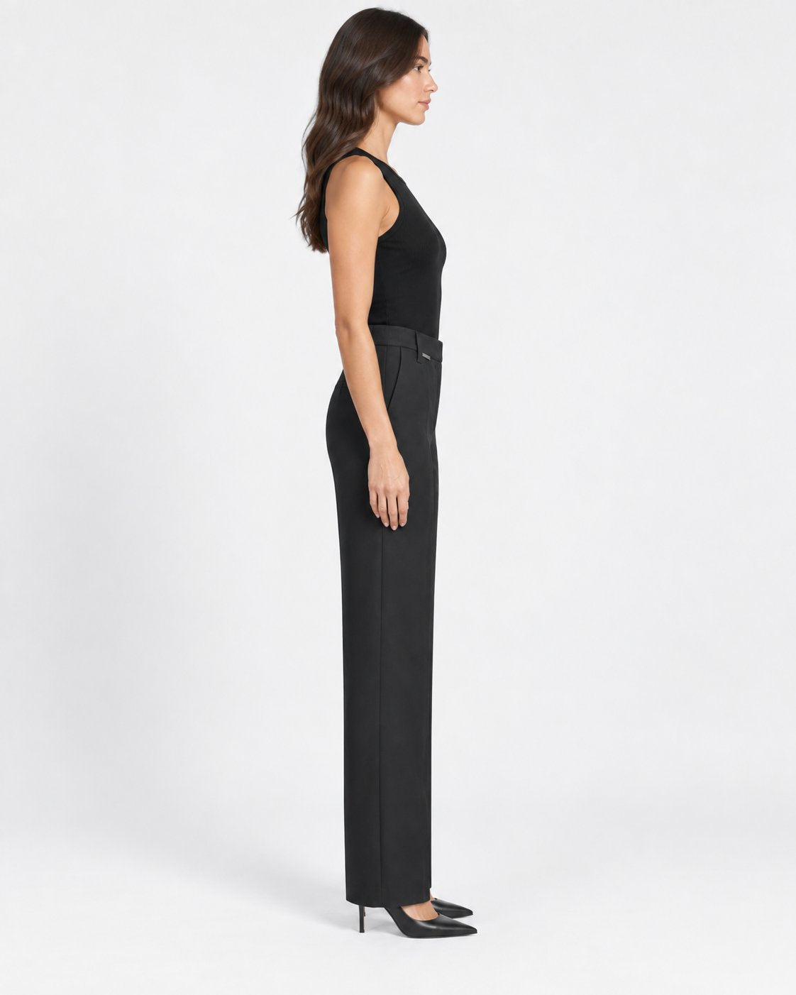 Pantalone Sartoriale a Gamba Dritta Nero