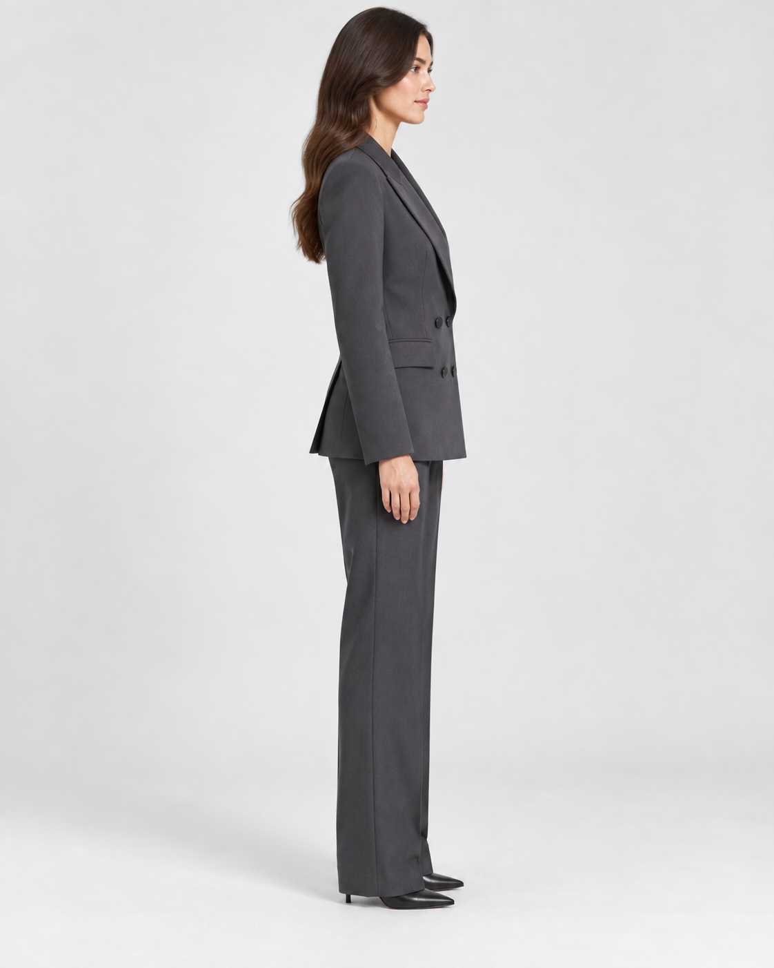 Tailleur Grigio Antracite Doppiopetto
