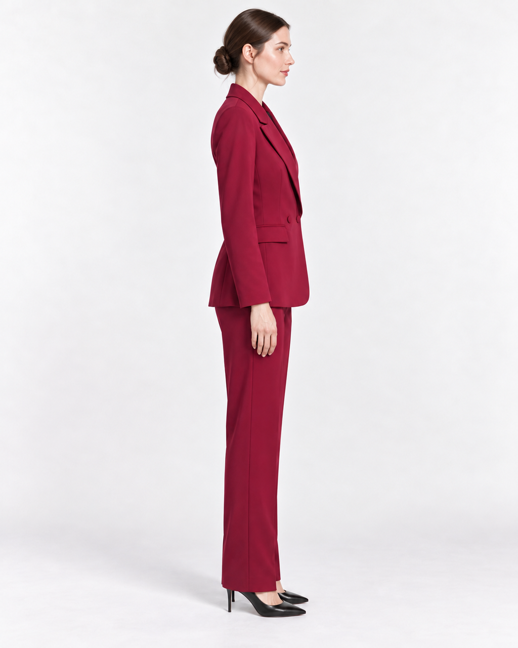 Tailleur Amaranto con Blazer Doppiopetto