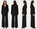 Tailleur Nero Gessato con Paillettes