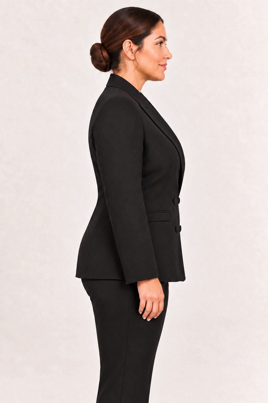 Blazer doppiopetto sagomato nero Rinascimento Curvy