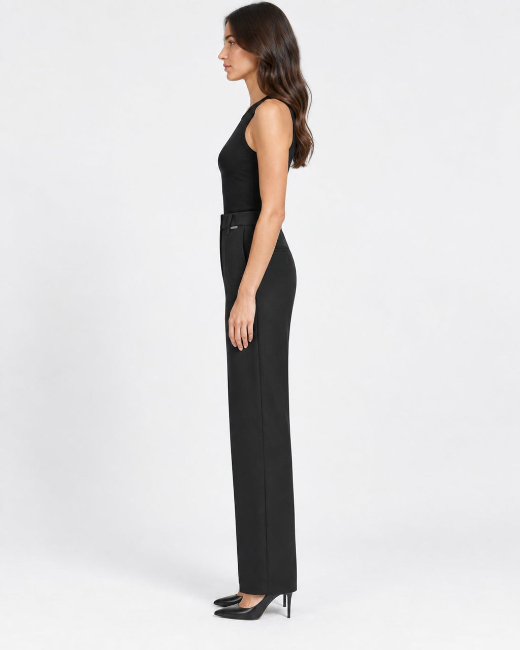 Pantalone Sartoriale a Gamba Dritta Nero