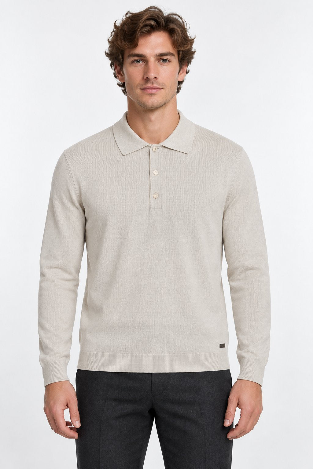 Polo Uomo in Maglia Fine