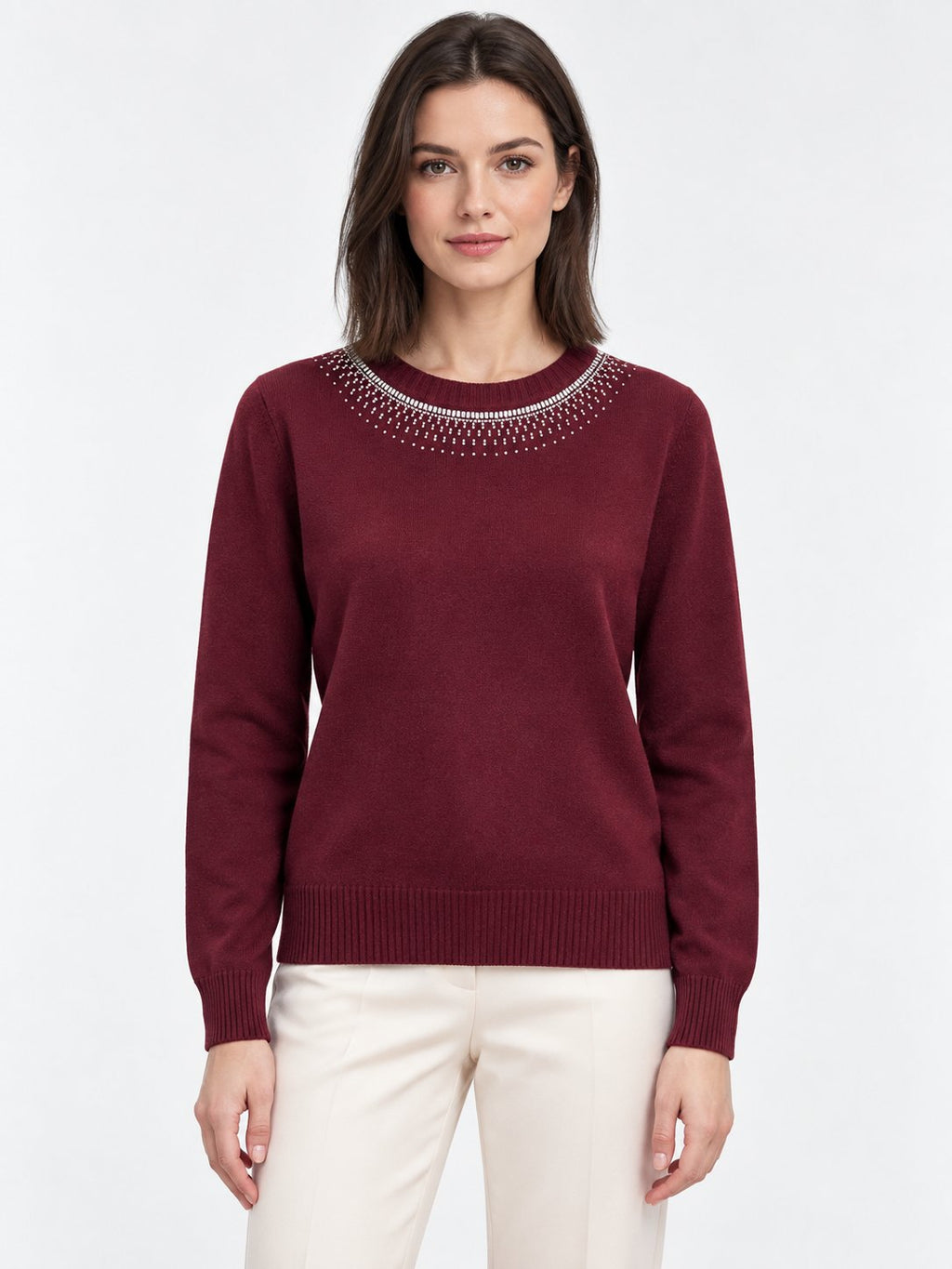 Maglione Girocollo Cristalli Dégradé