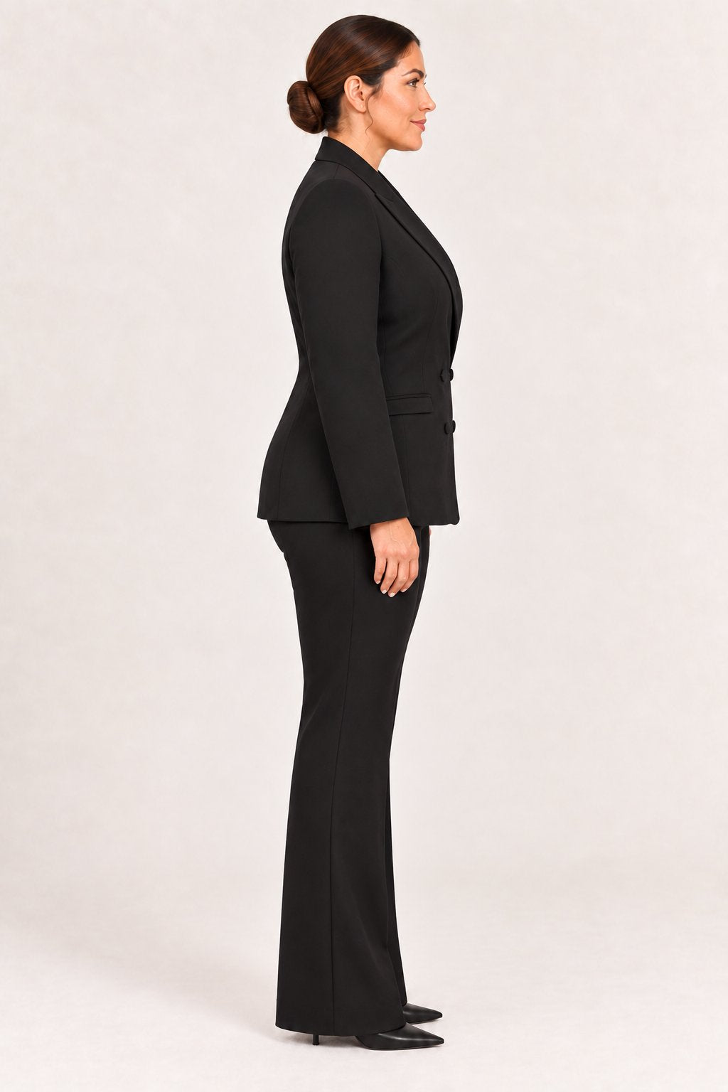 Pantaloni sartoriali flare neri Rinascimento Curvy