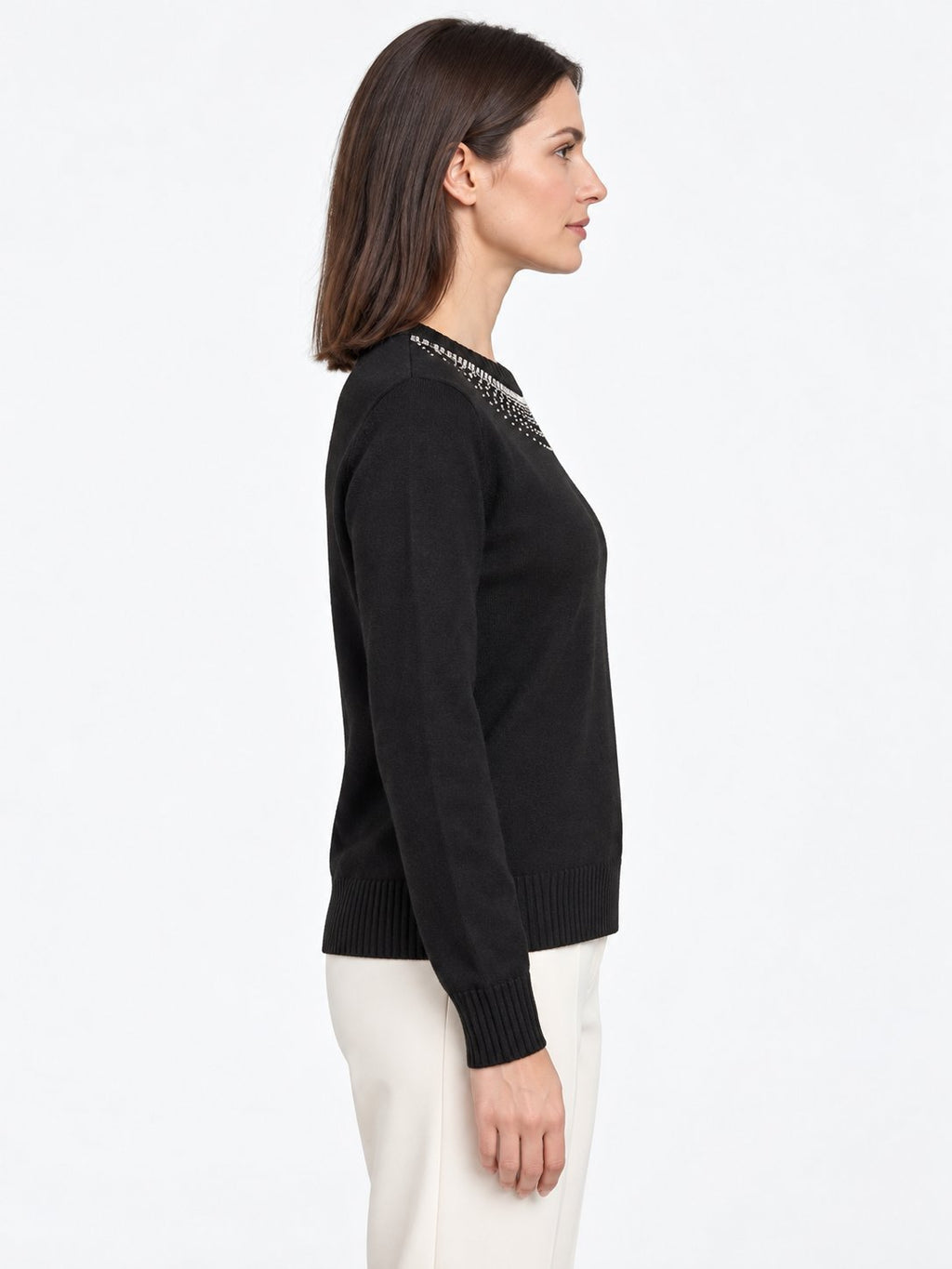 Maglione Girocollo Cristalli Dégradé