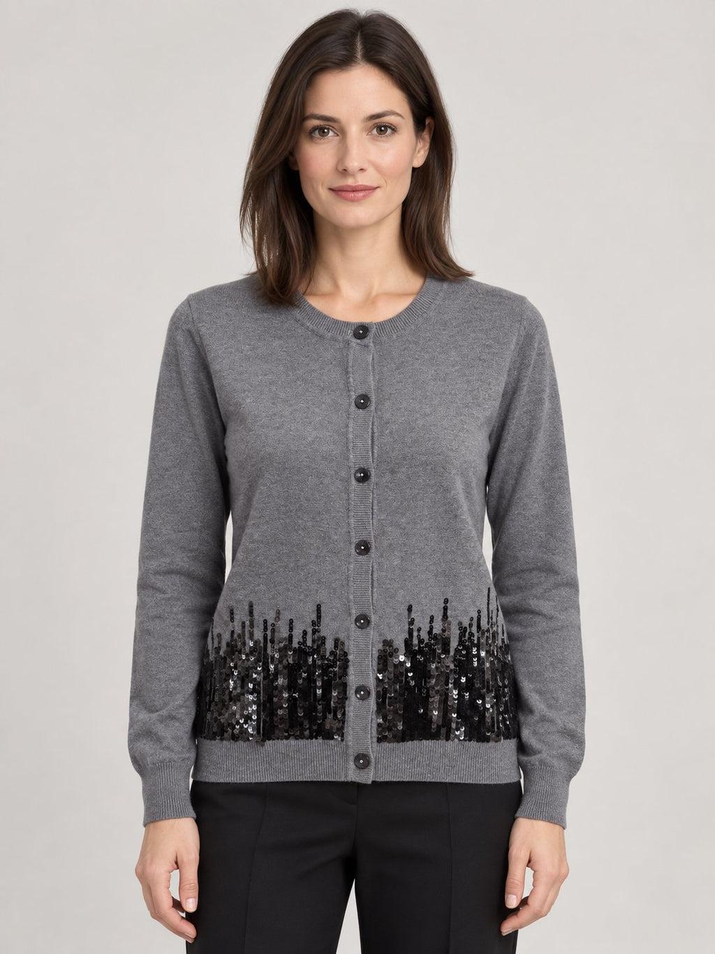 Cardigan con Paillettes Sfumate