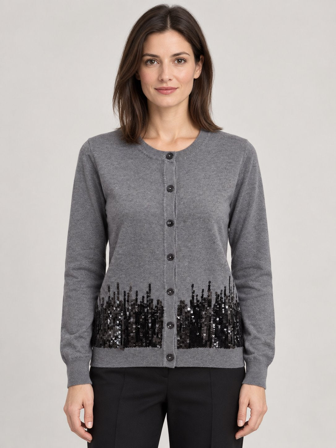 Cardigan con Paillettes Sfumate