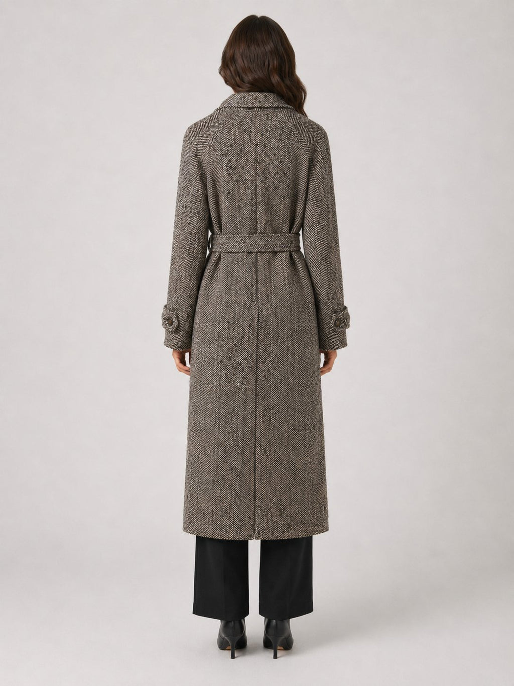 Cappotto lungo spigato