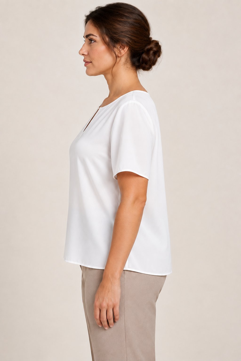 Blusa fluida con scollo a goccia Rinascimento Curvy