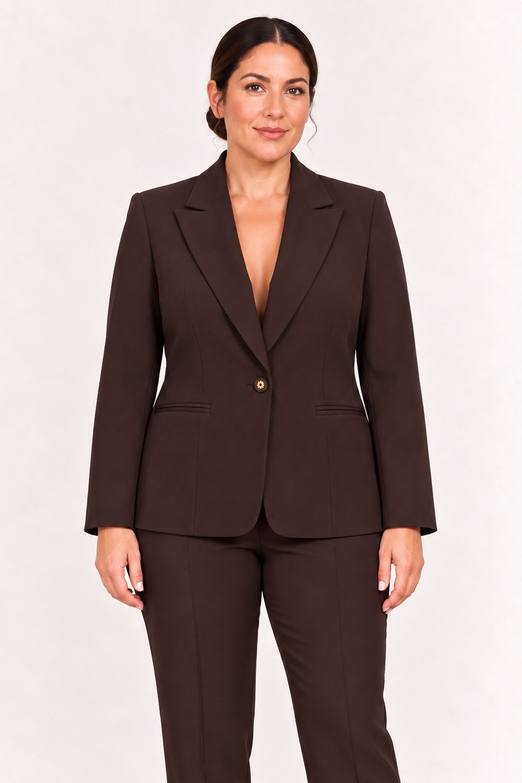 Blazer monopetto con bottone gioiello Rinascimento Curvy