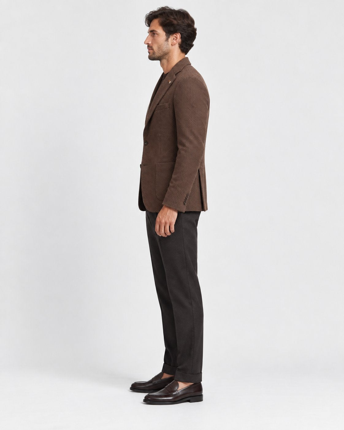 Blazer Uomo Texture Marrone