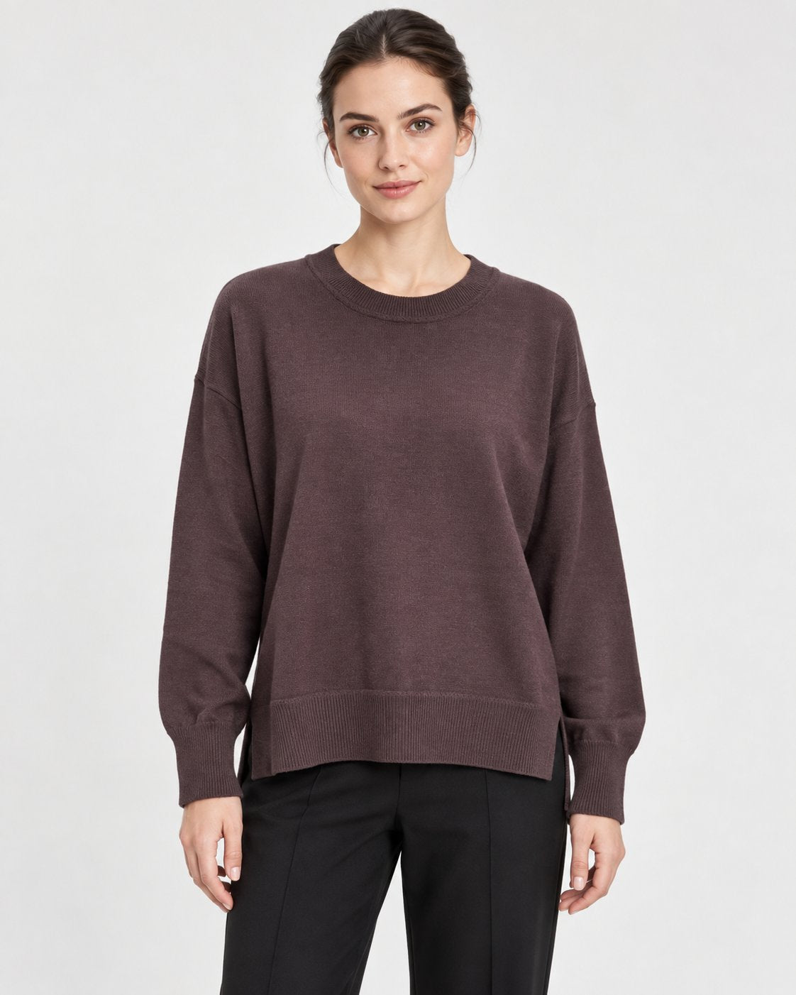 Maglia in Filato con Collo Removibile