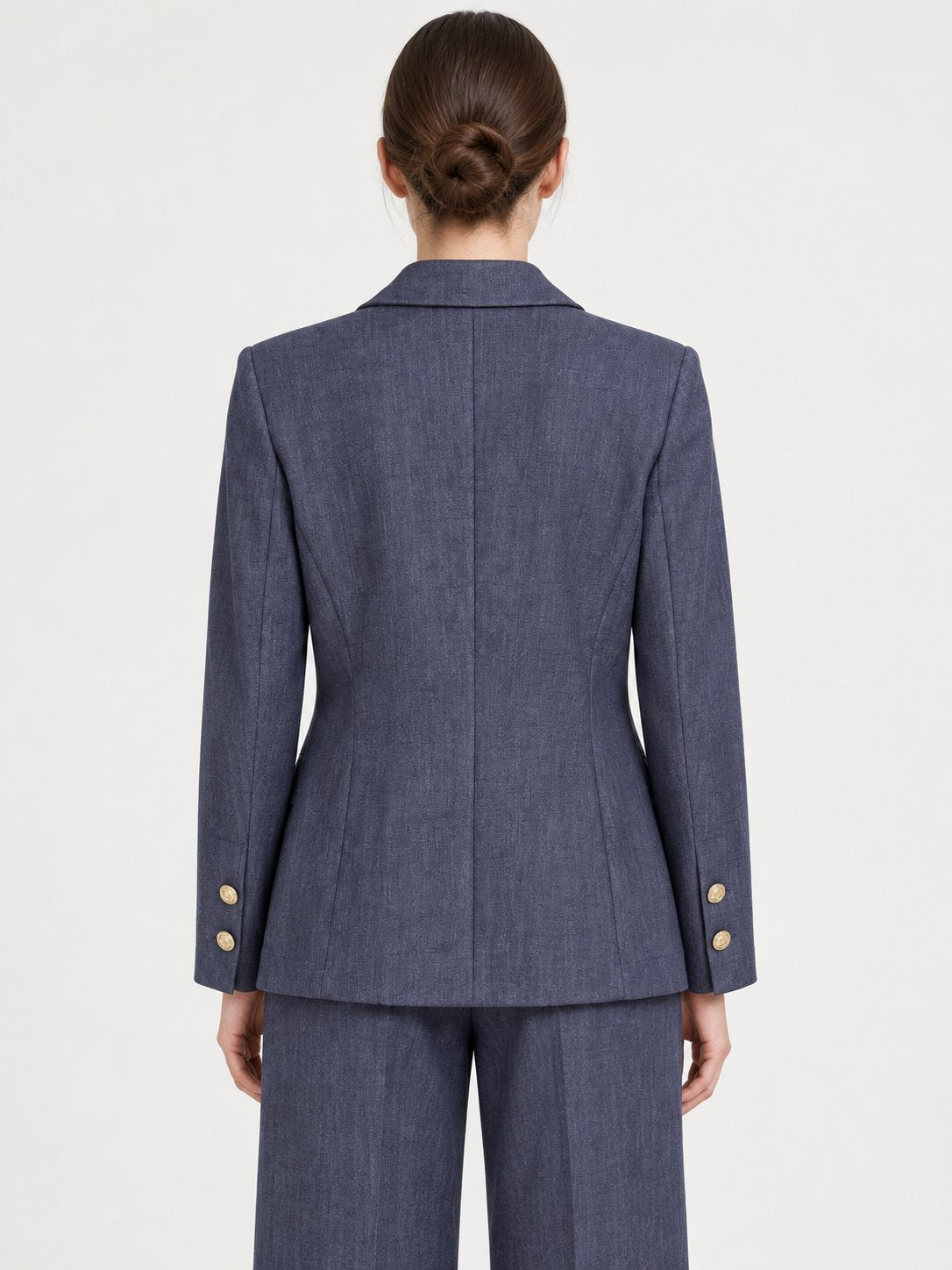 Blazer Monopetto Blu con Bottoni Dorati Rinascimento