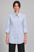 Camicia sagomata azzurro polvere